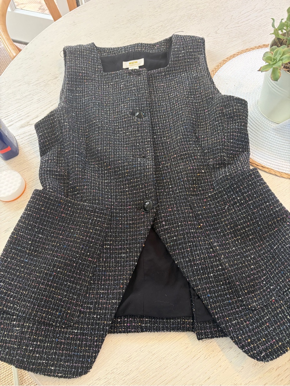 Vest and short set. Anthropologie -Maeve